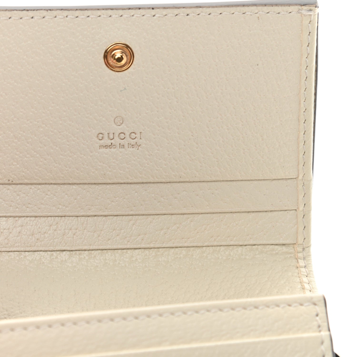 Gucci Textured Calfskin Web Ophidia Card Case Mystic White 6 of 8