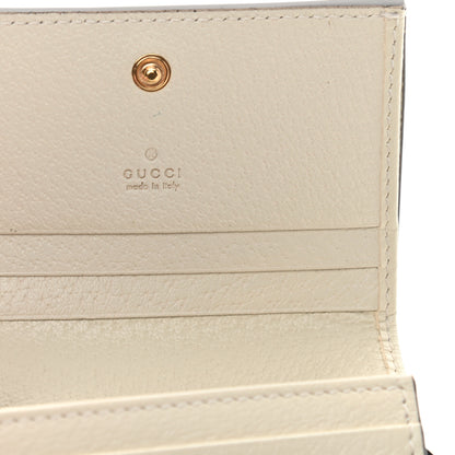 Gucci Textured Calfskin Web Ophidia Card Case Mystic White 6 of 8