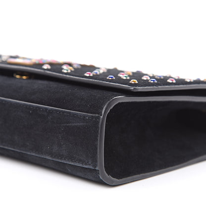 Saint Laurent Suede Crystal Medium Classic Monogram Kate Satchel Black 11 of 14