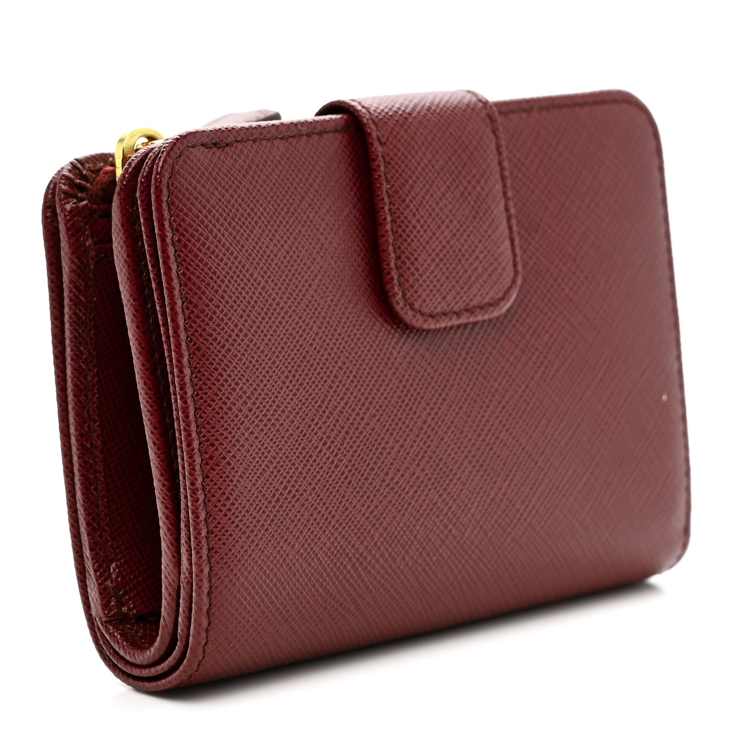Saffiano Metal Multicolor Compact Wallet Granato