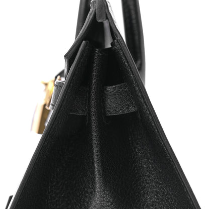 Hermes Chevre Chamkila Birkin Sellier 25 Bambou Black 12 of 31