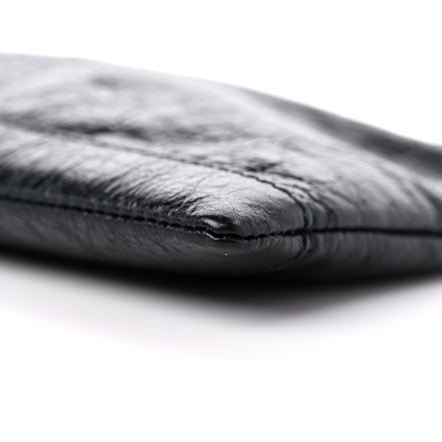 Agneau Arena Classic Hardware Clutch Black