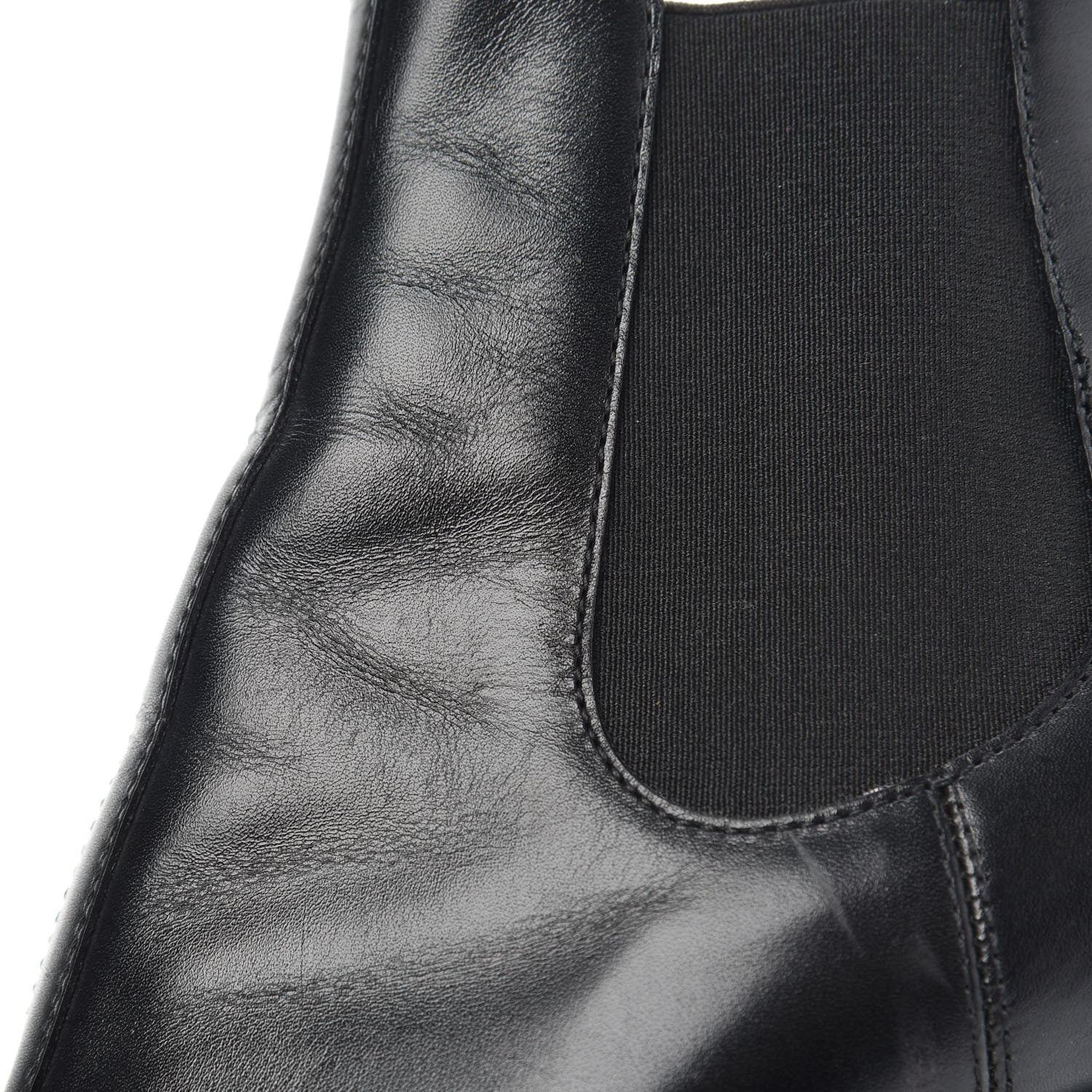 Louis Vuitton Calfskin Monogram Uniformes Chelsea Lug Sole 80mm Ankle Boots 37.5 Black 7 of 7
