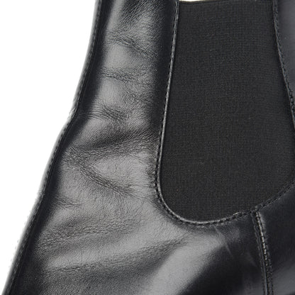 Louis Vuitton Calfskin Monogram Uniformes Chelsea Lug Sole 80mm Ankle Boots 37.5 Black 7 of 7