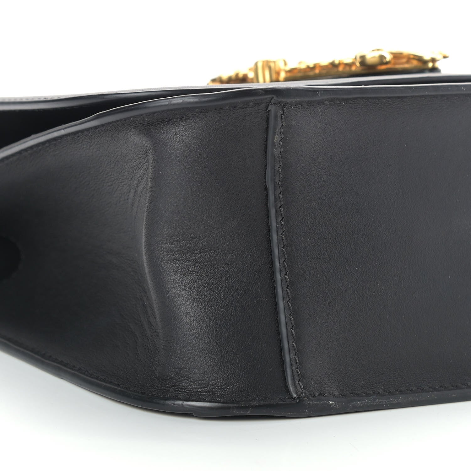 Versace Vitello Barocco Virtus Top Handle Shoulder Bag Black 8 of 12