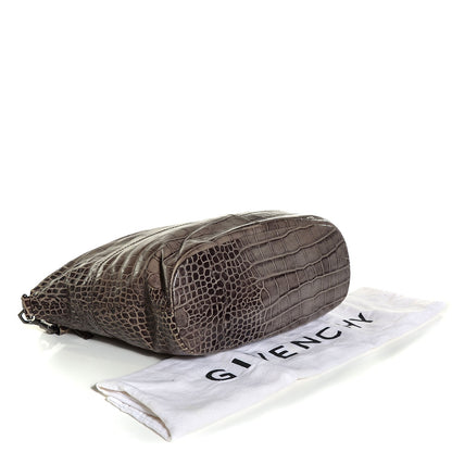 Givenchy Calfskin Crocodile Embossed Medium Nightingale Washed Black 4 of 10