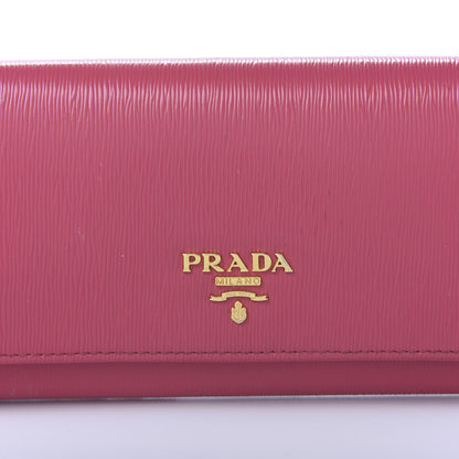 Prada Vitello Move Continental Flap Wallet Peonia 10 of 12