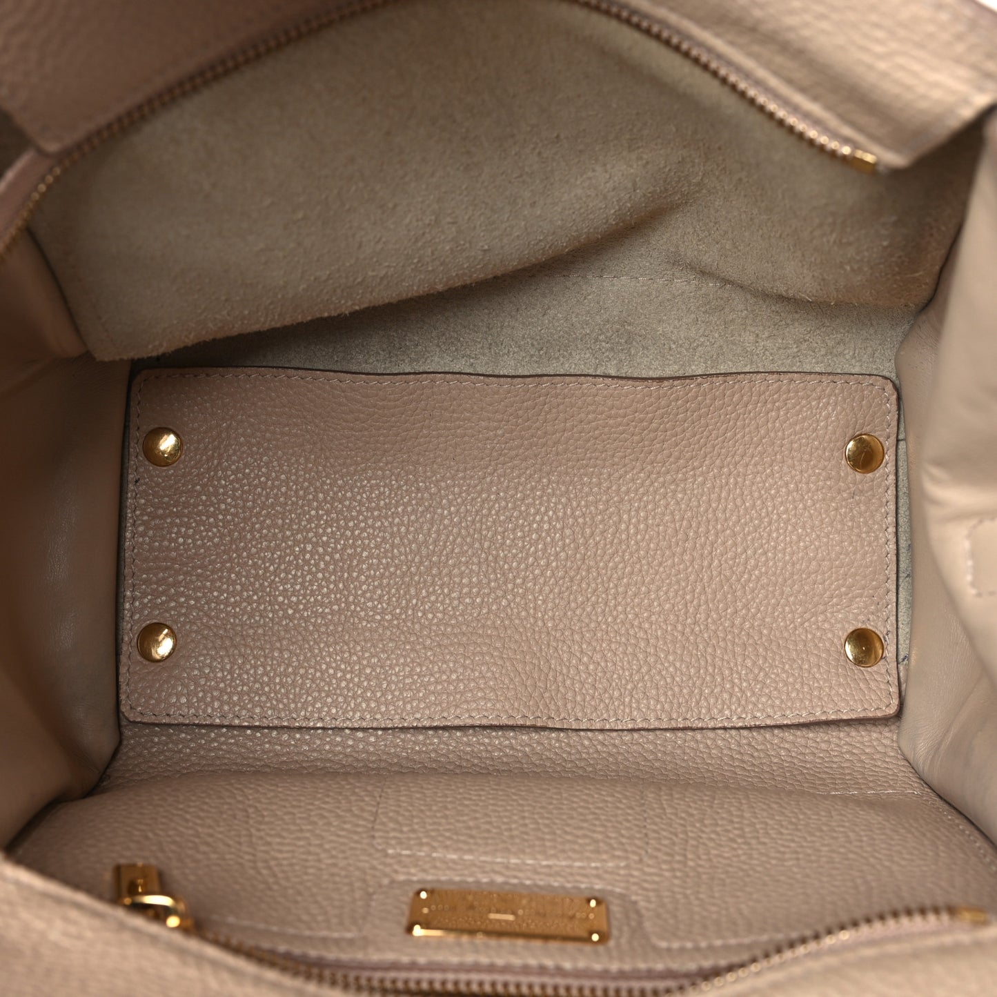 Hammered Calfskin Double Handle Small Amy Tote Cumin