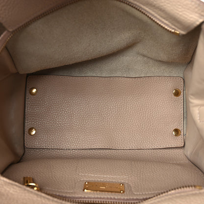 Salvatore Ferragamo Hammered Calfskin Double Handle Small Amy Tote Cumin 5 of 14