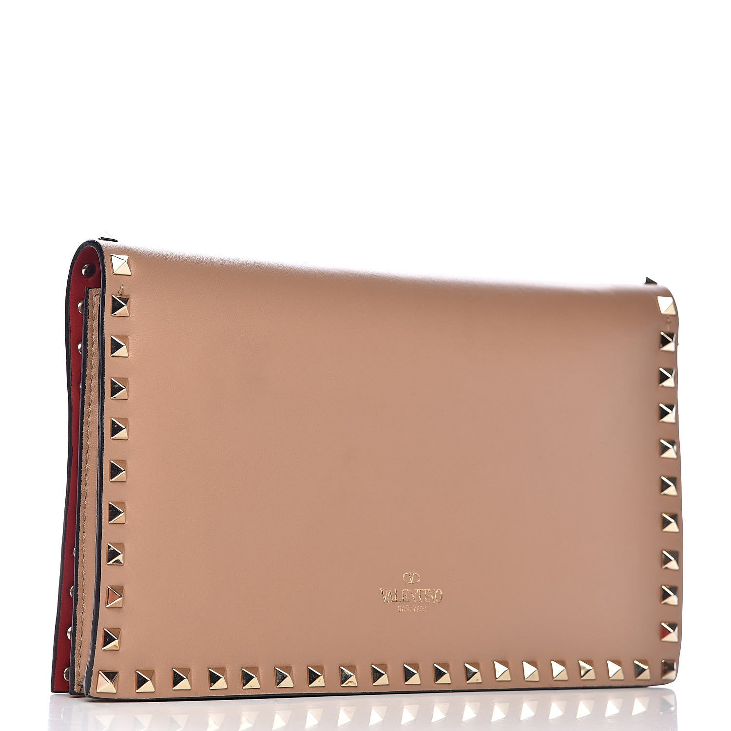 Valentino Garavani Nappa Rockstud Wristlet Clutch Alpaca 3 of 8