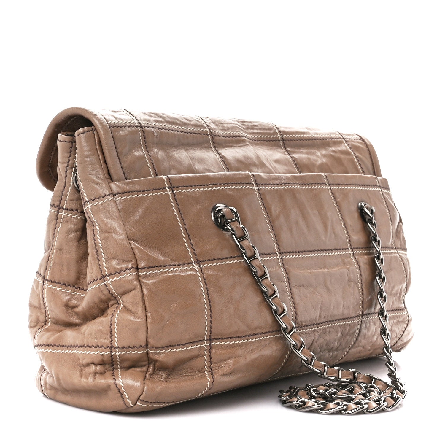 Prada Nappa Antique Stitched Flap Cammeo 3 of 14