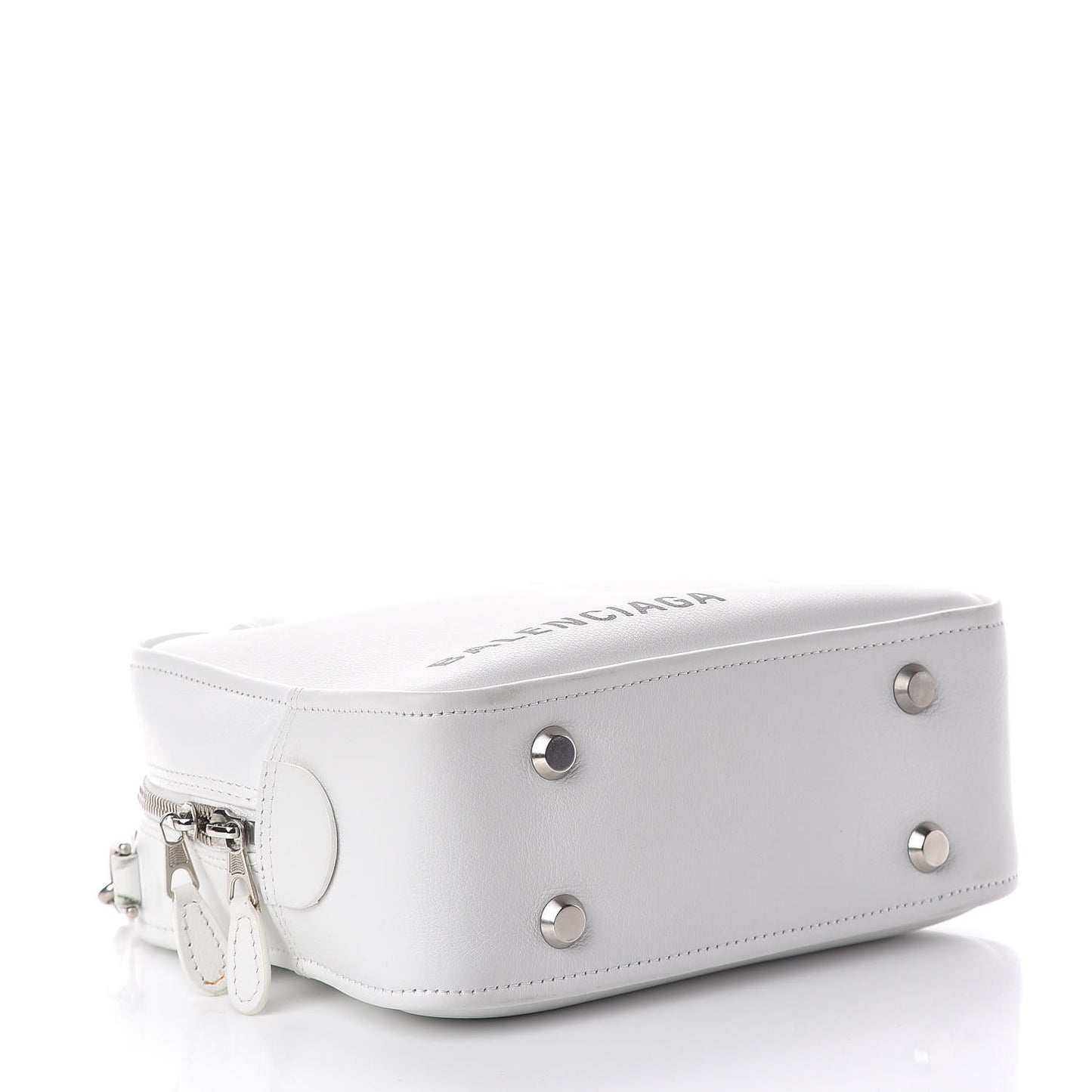Shiny Day Calfskin XS Triangle Square Bag White