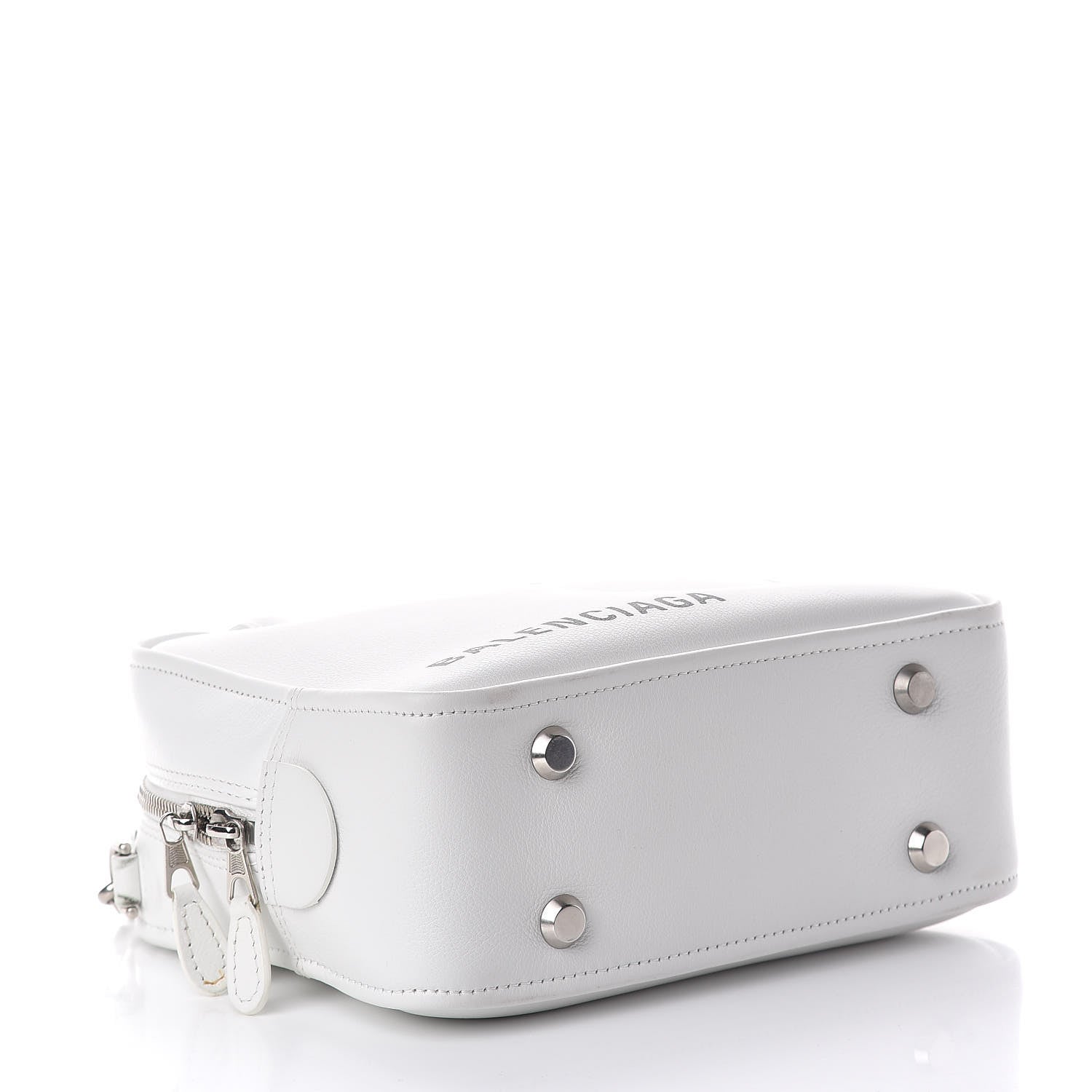 Balenciaga Shiny Day Calfskin XS Triangle Square Bag White 4 of 15