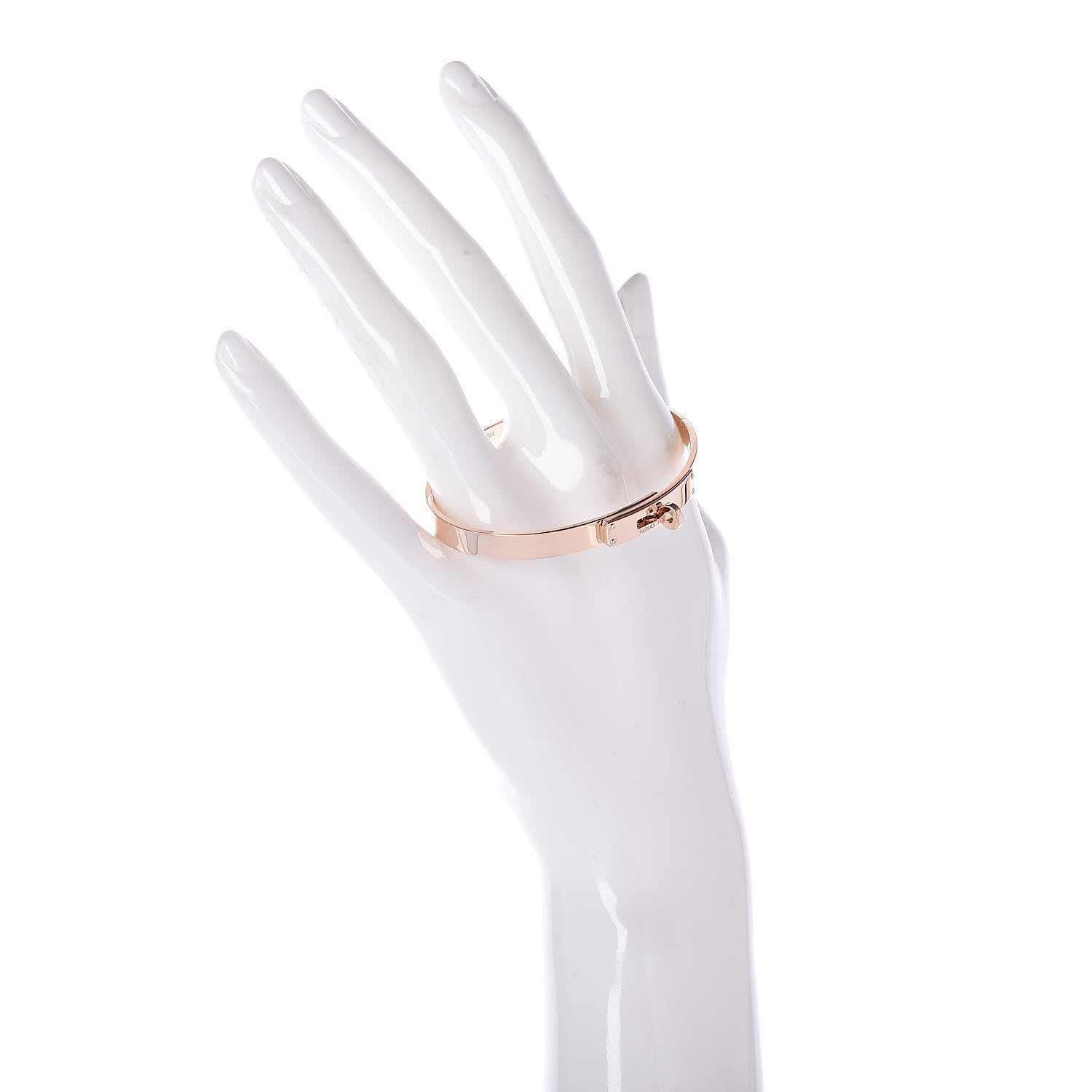Hermes 18K Rose Gold Diamond PM Kelly Bracelet SH 4 of 7