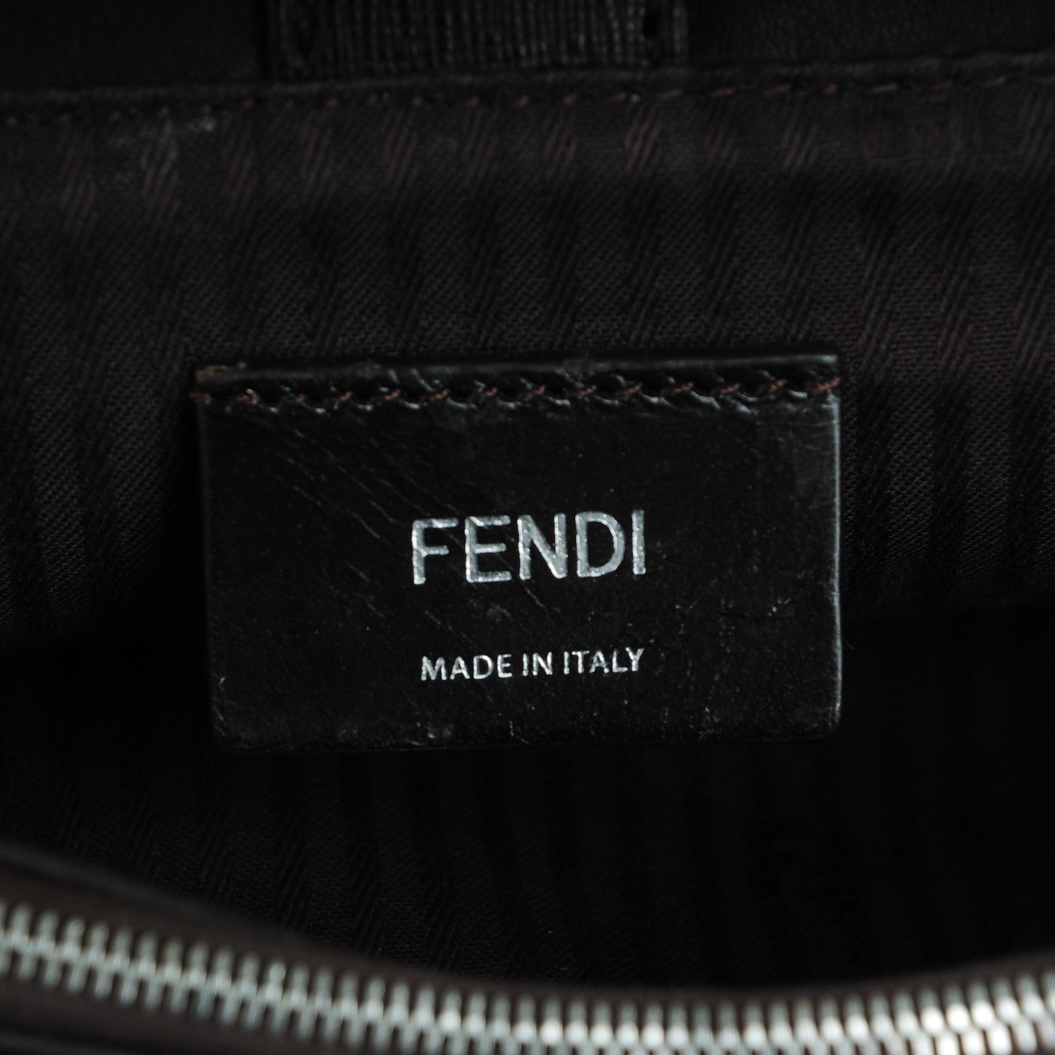 Fendi Vitello Elite Calfskin Colorblock Petite 2Jours Tote Glicine Argento Bordeaux 6 of 7