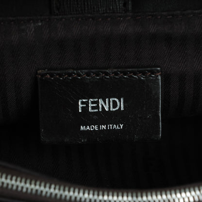 Fendi Vitello Elite Calfskin Colorblock Petite 2Jours Tote Glicine Argento Bordeaux 6 of 7