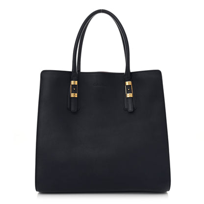 Salvatore Ferragamo Calfskin Whitney Tote Navy 1 of 18
