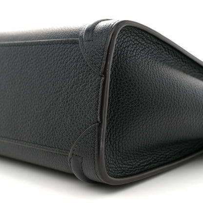Celine Drummed Calfskin Nano Luggage Black 10 of 13