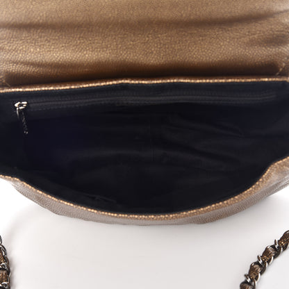Chanel Metallic Caviar Half Moon Large Flap Bronze 5 of 9