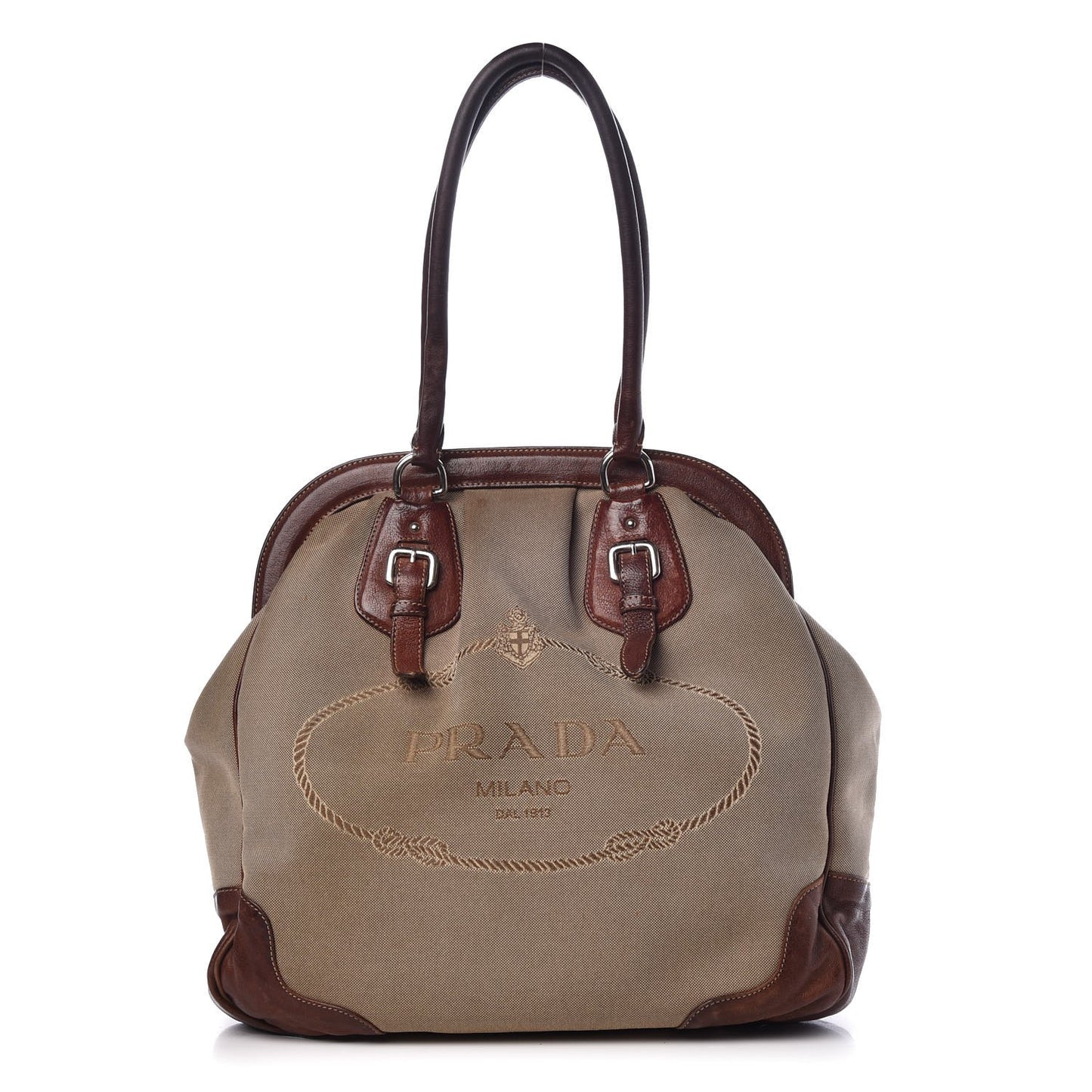 Jacquard Logo Frame Brown