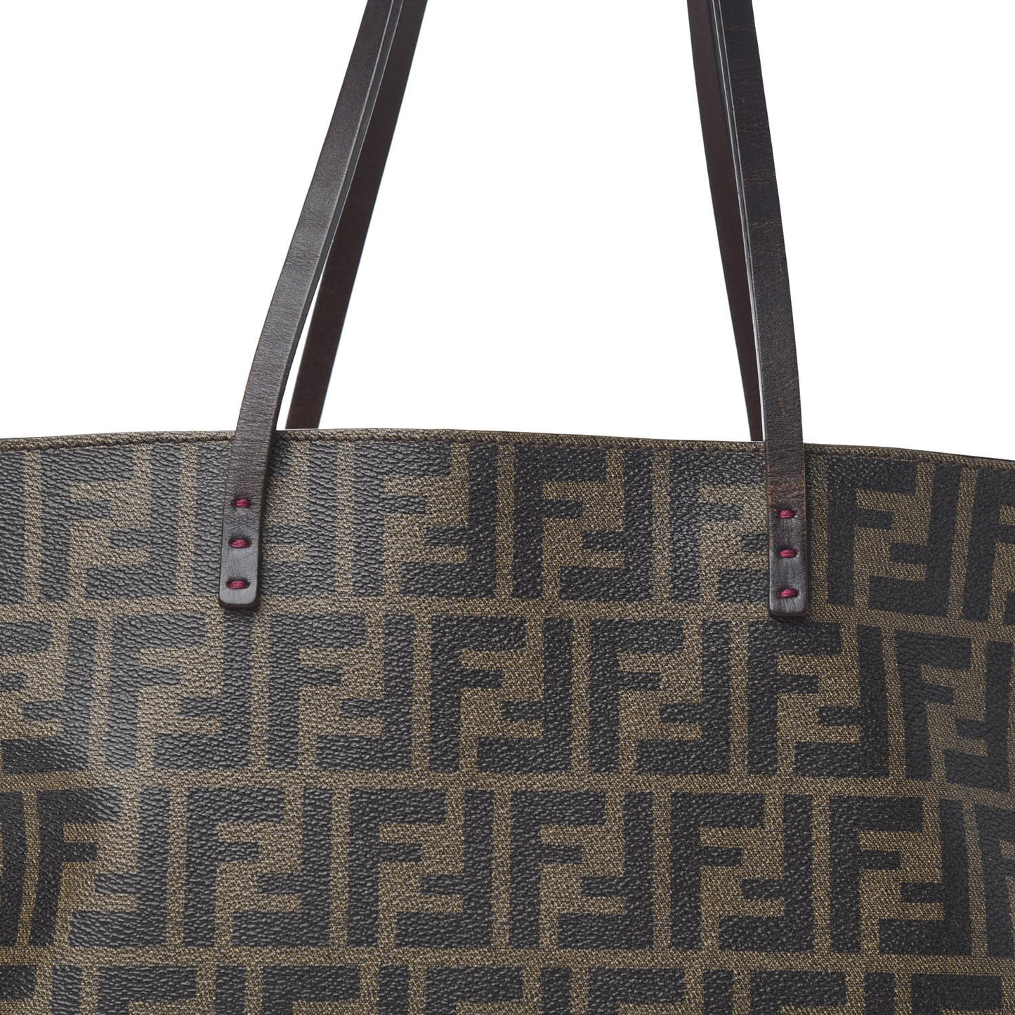 Zucca Spalmati Medium Roll Tote Tobacco Fuxia