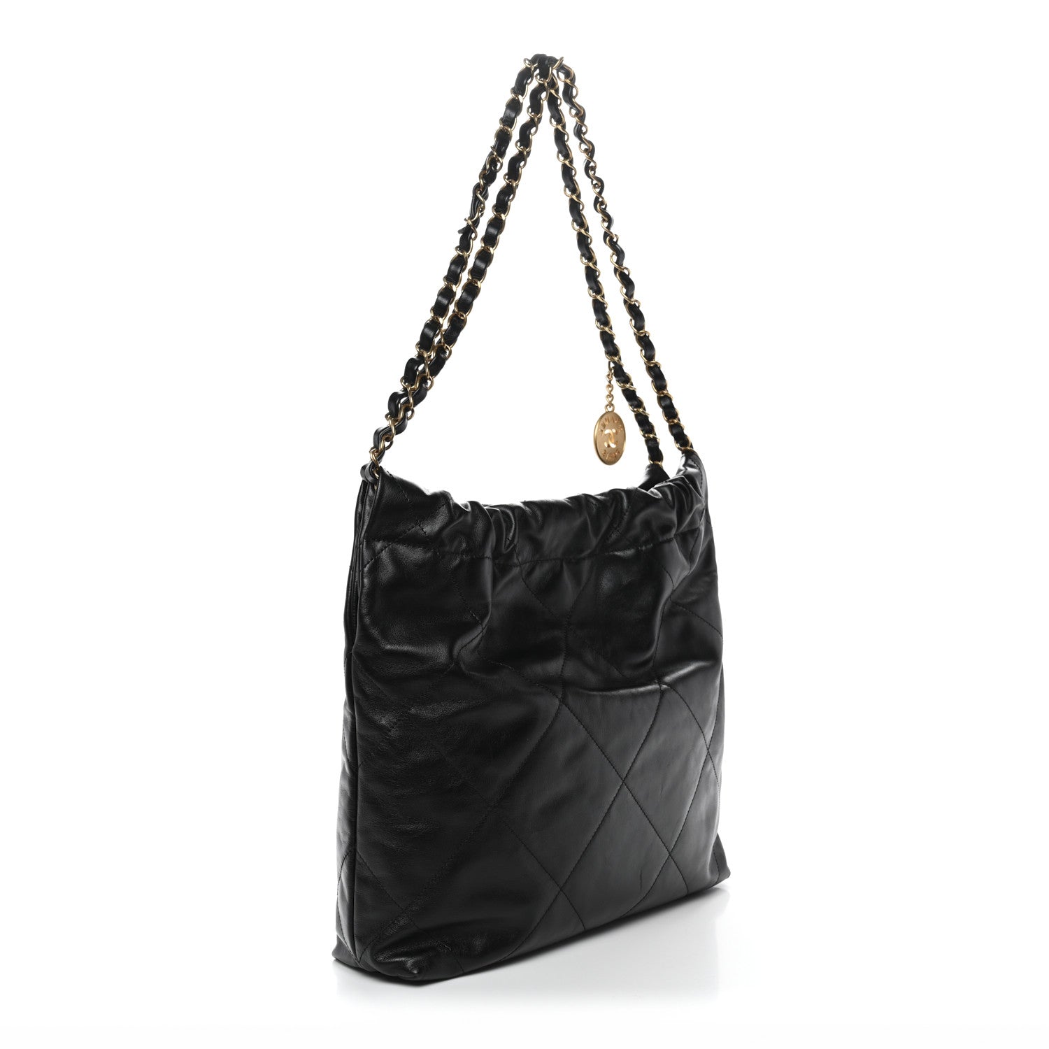 Chanel Shiny Calfskin Quilted Small Chanel 22 Black 4 of 12