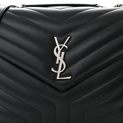 Saint Laurent Calfskin Y Quilted Monogram Medium Loulou Chain Satchel Black 8 of 10