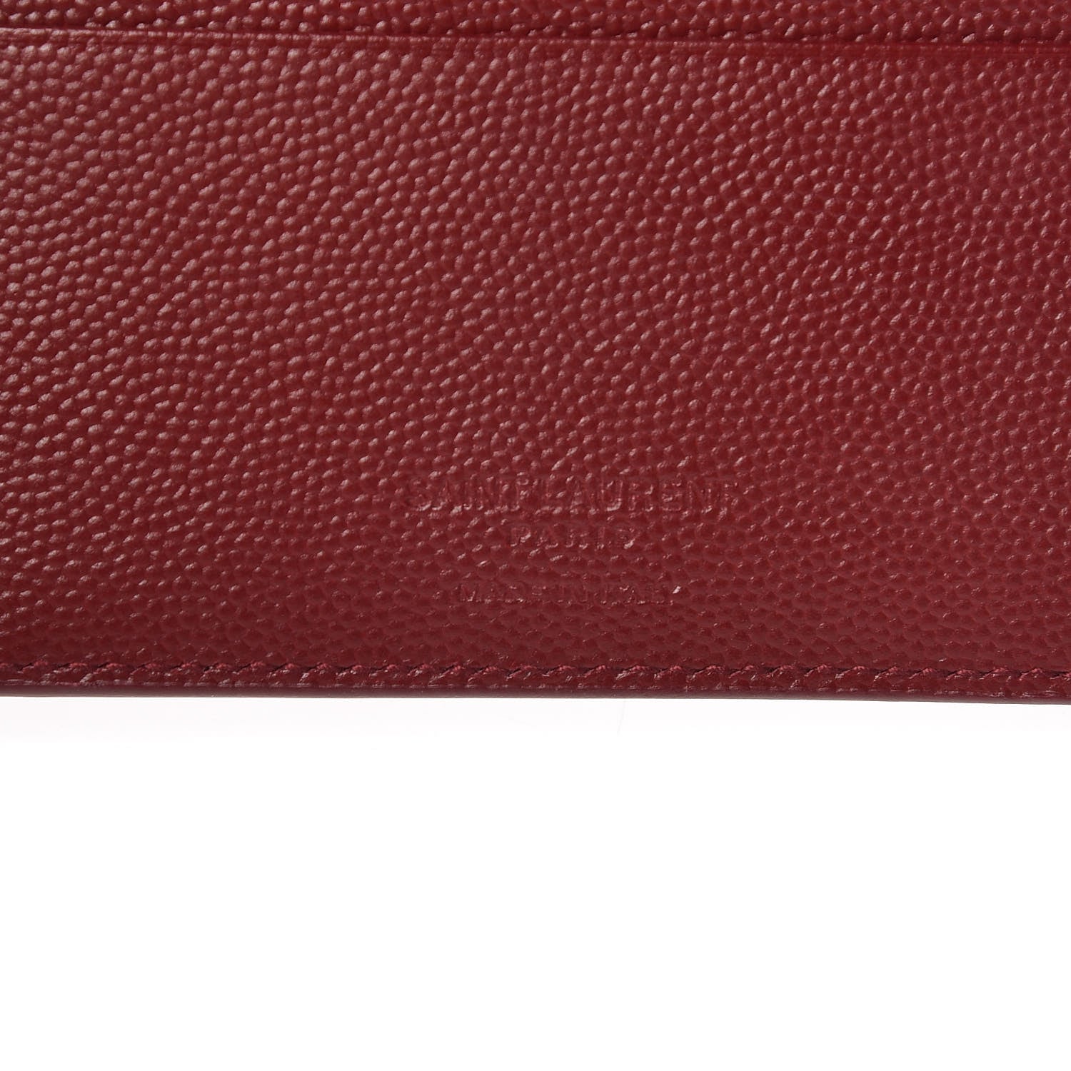 Saint Laurent Grain De Poudre Bill Clip Card Case Palissandre 6 of 9