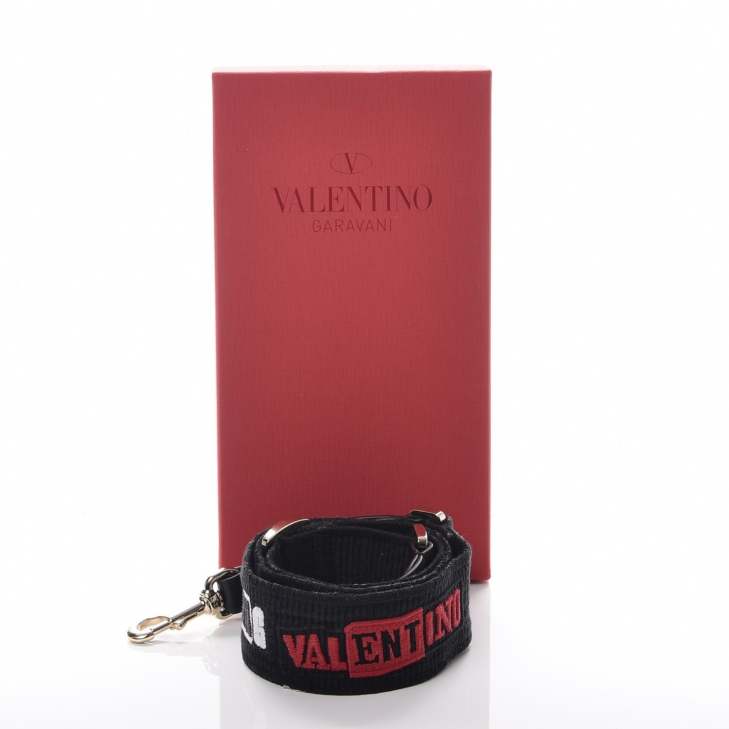 Valentino Garavani X JAMIE REID Canvas Embroidered Rockstud Guitar Strap Black 6 of 6