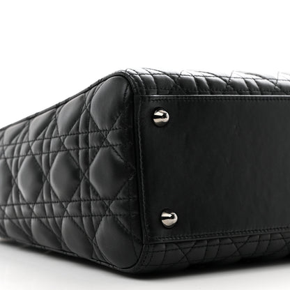 Christian Dior Lambskin Cannage Large Lady Dior Black 9 of 10