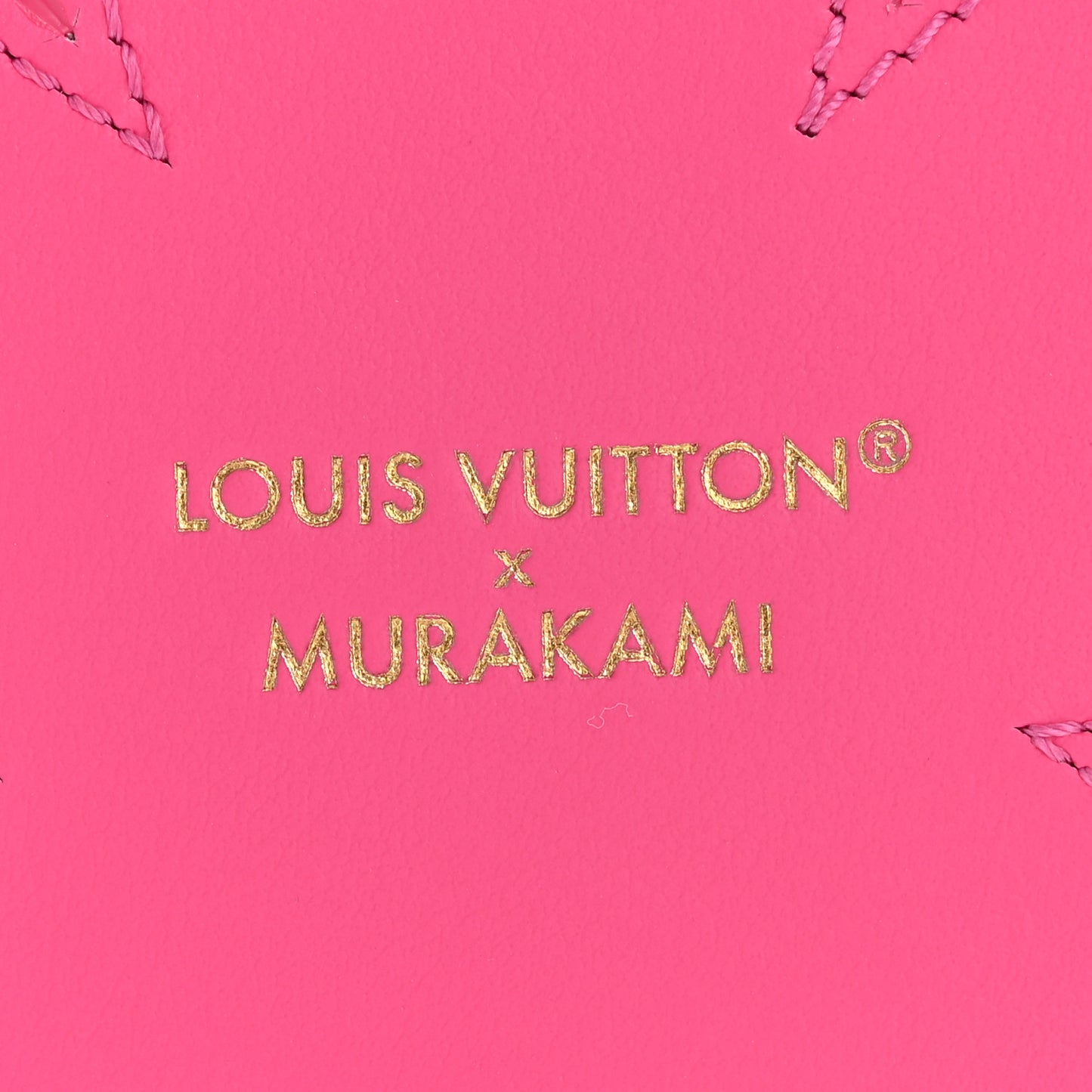 LV X TM Faux Fur Cherry Blossom Bag Charm Pink