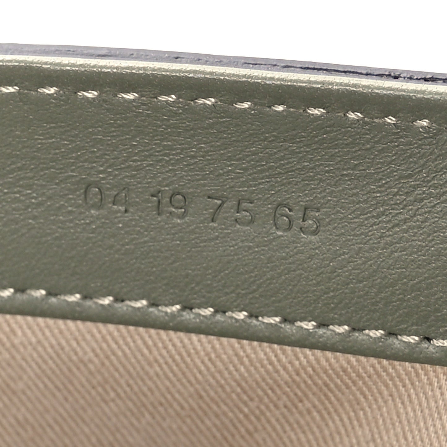 Calfskin Crocodile Embossed Mini C Double Carry Misty Forest