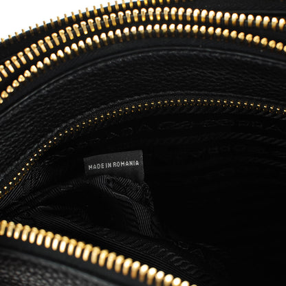 Prada Vitello Phenix Double Zip Crossbody Bag Black 7 of 8