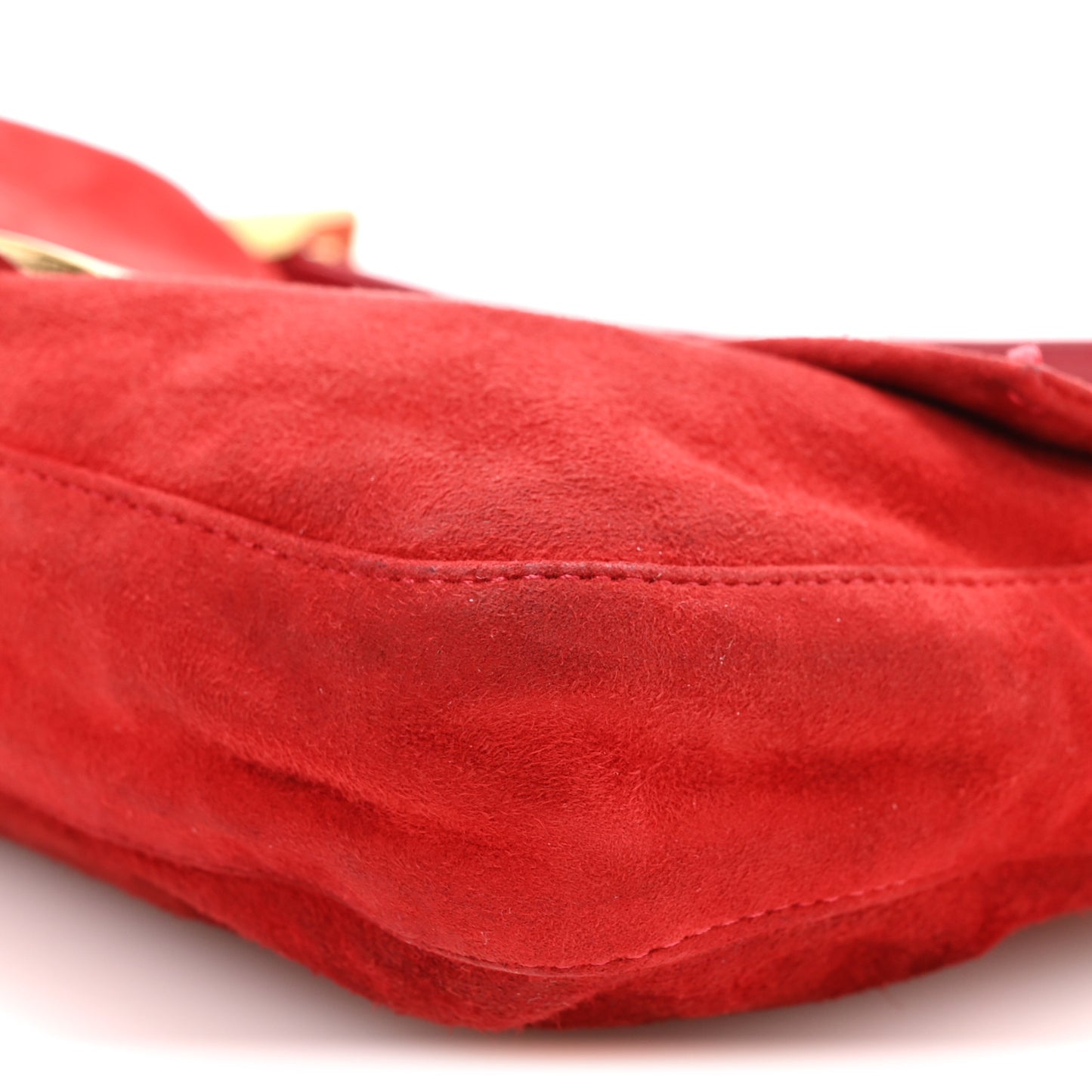 Suede Baguette Red