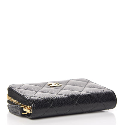 Chanel Caviar Quilted Zip Coin Purse Black 4 of 8