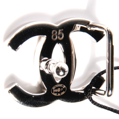 Chanel Reversible Leather CC Logo Skinny Belt 85 Red Burgundy 5 of 6