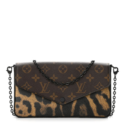 Louis Vuitton Monogram Animal Print Pochette Felicie Chain Wallet 1 of 13