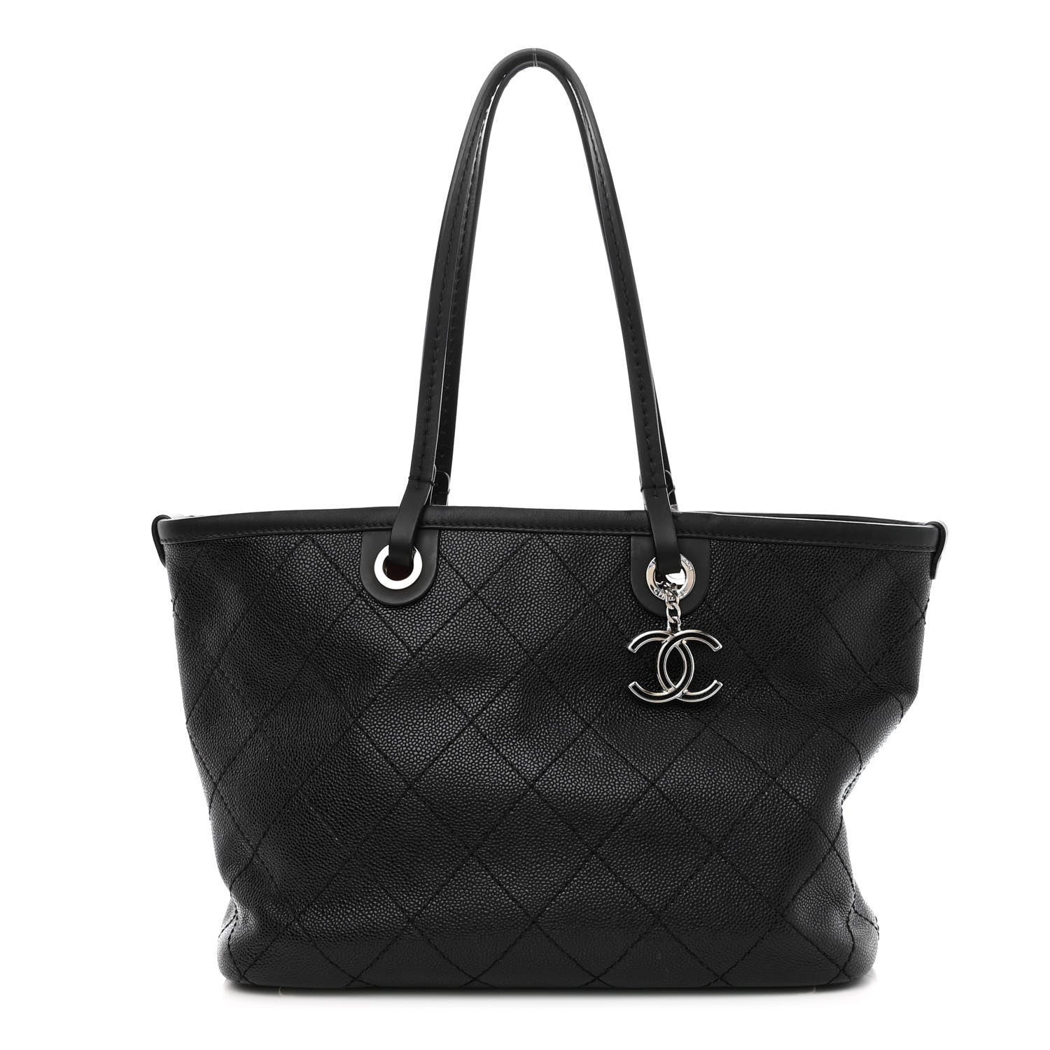 Chanel Grained Calfskin Shopping Fever Tote Black 1 of 12