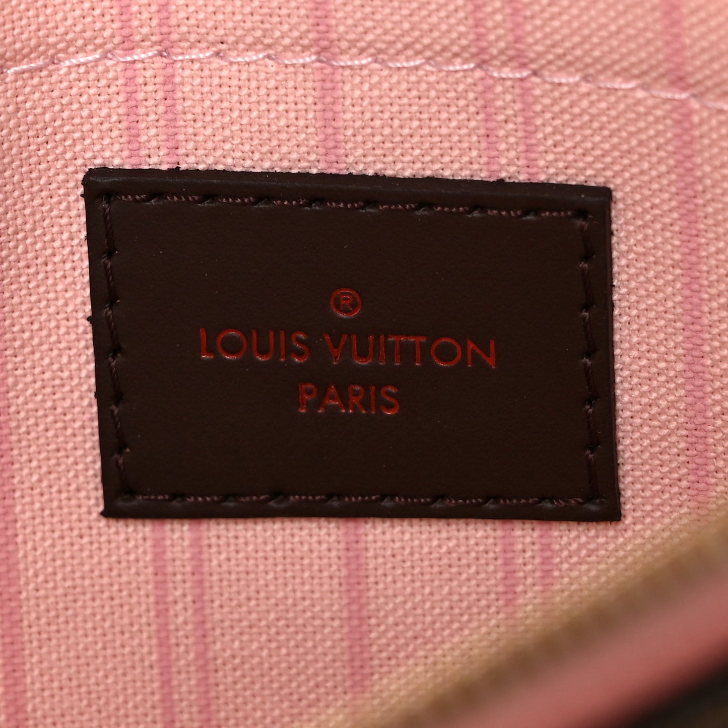 Damier Ebene Neverfull MM GM Pochette Rose Ballerine