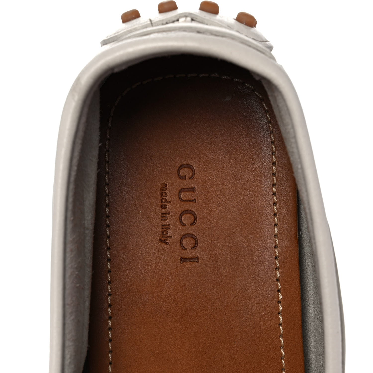 Gucci Calfskin Womens Loafers 39.5 White 7 of 9