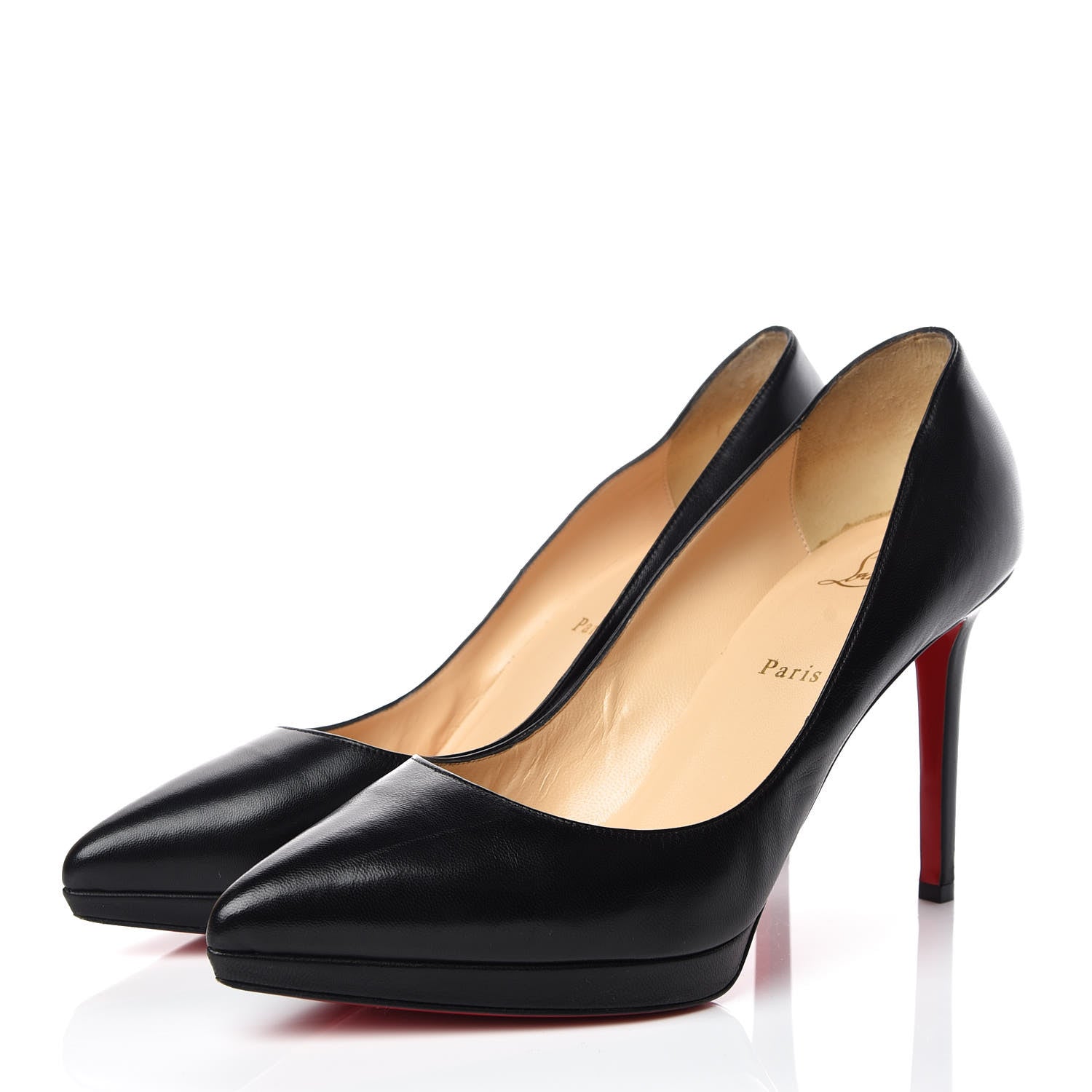 Christian Louboutin Shiny Nappa Pigalle Plato 100 Pumps 41.5 Black 3 of 17