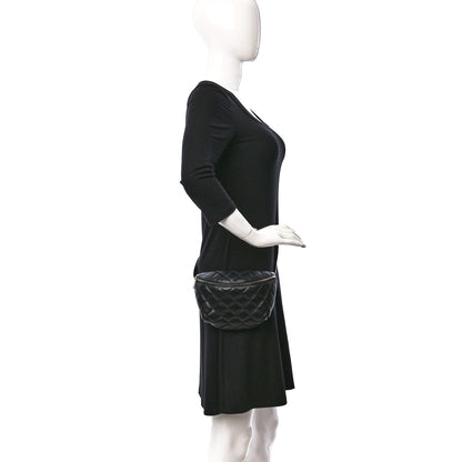 Chanel Lambskin Quilted Waist Belt Bag Black 2 of 10
