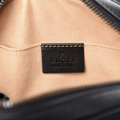 Gucci Calfskin Matelasse GG Marmont Belt Bag 75 30 Black 6 of 9