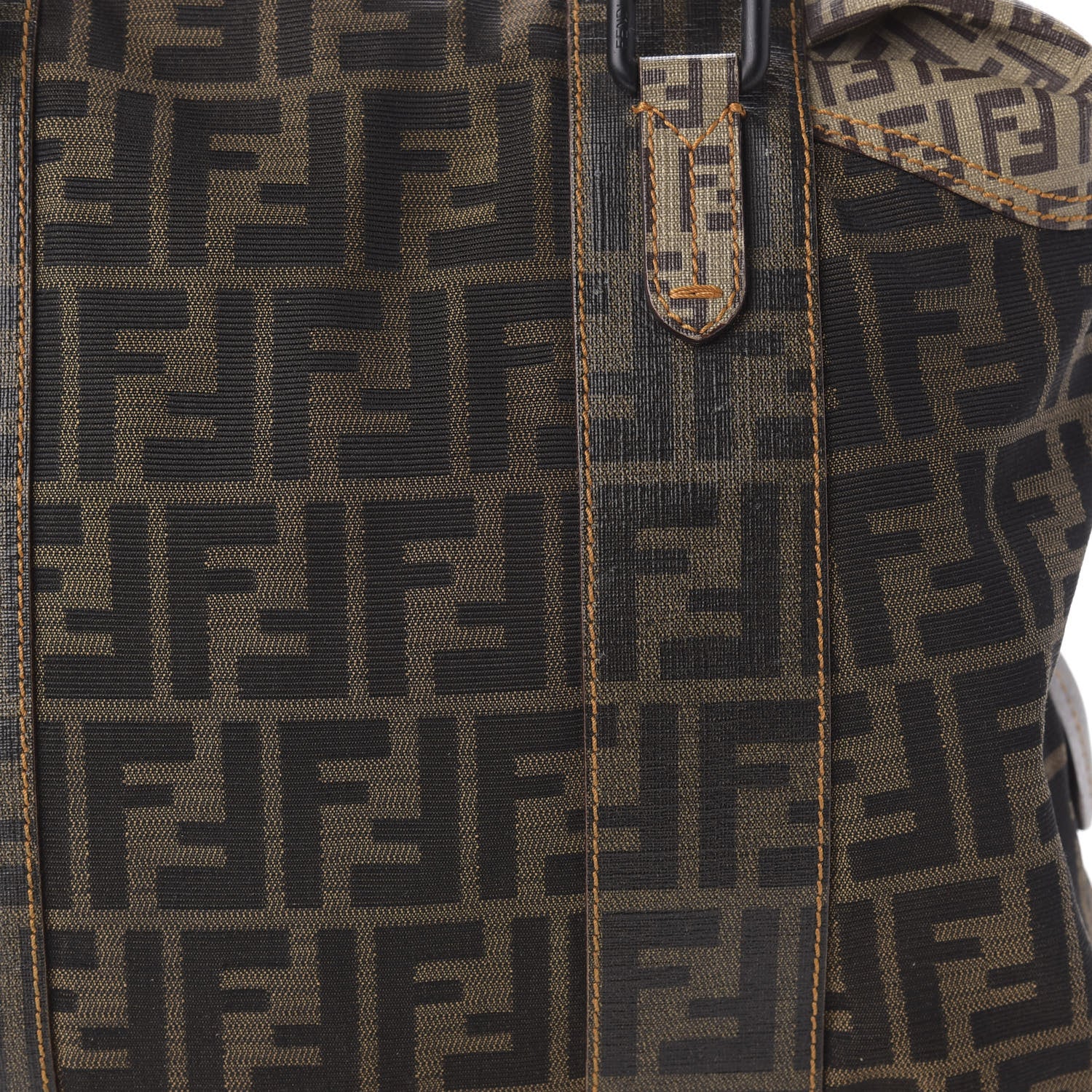 Fendi Zucca Zucchino Spalmati Large B Mix Tote Tobacco 10 of 14