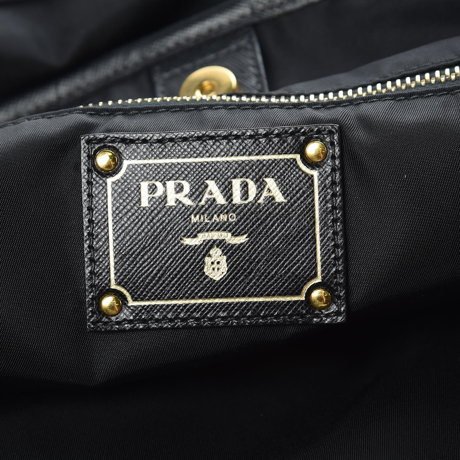 Prada Tessuto Nylon Saffiano Tote Black 6 of 8