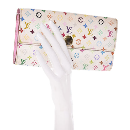 Louis Vuitton Monogram Multicolor Sarah Wallet White Litchi 2 of 24