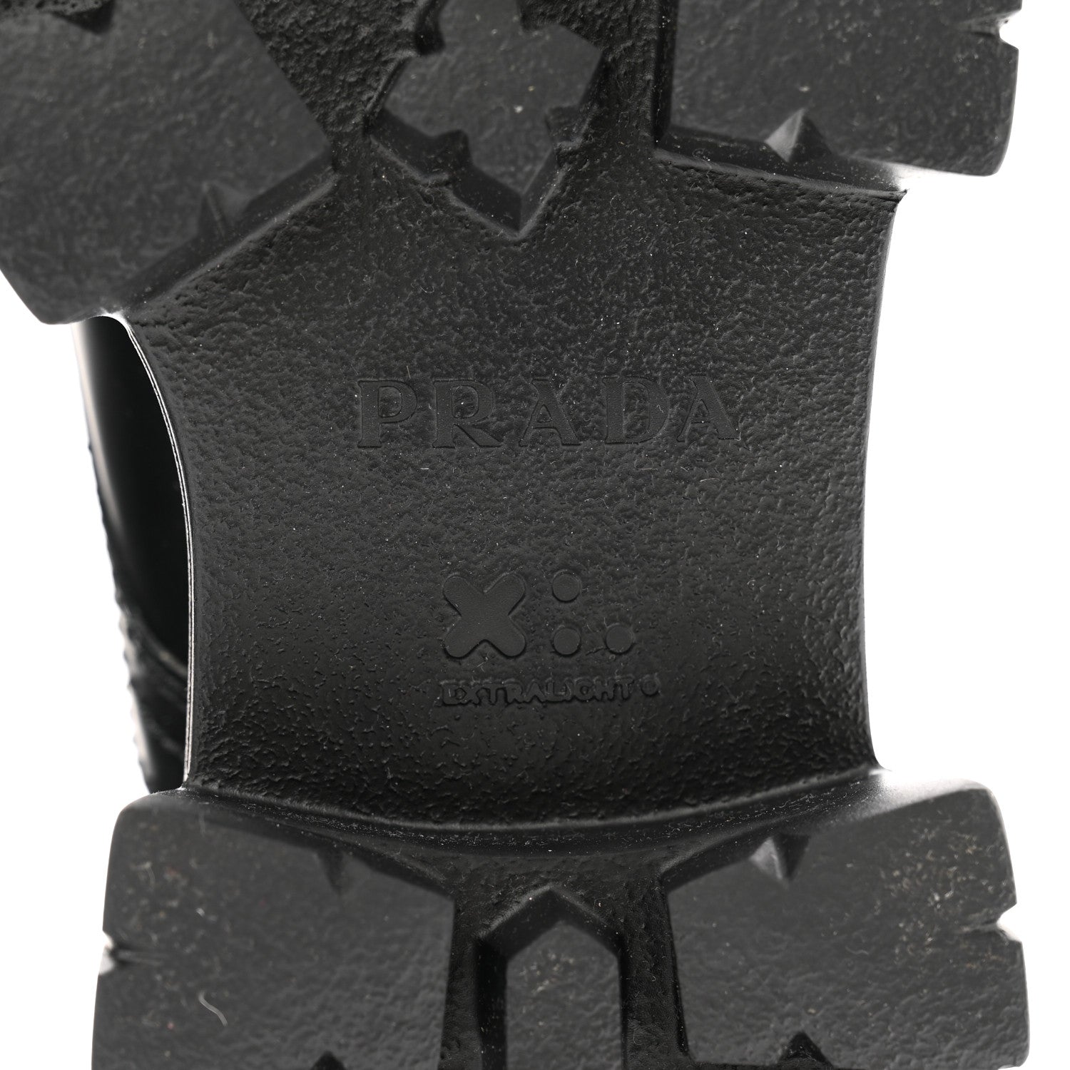 Prada Spazzolato Rois Re-Nylon Metal Triangle Logo Mens Monolith Pouch Pocket 60mm Combat Boots 8 Black 7 of 10