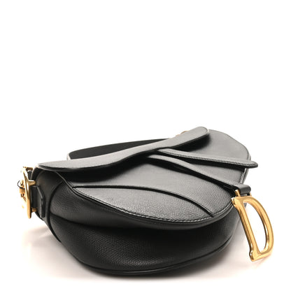 Christian Dior Grained Calfskin Saddle Bag Black 4 of 10