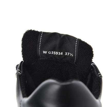 Chanel Calfskin Womens Logo Sneakers 37.5 Black White 8 of 9