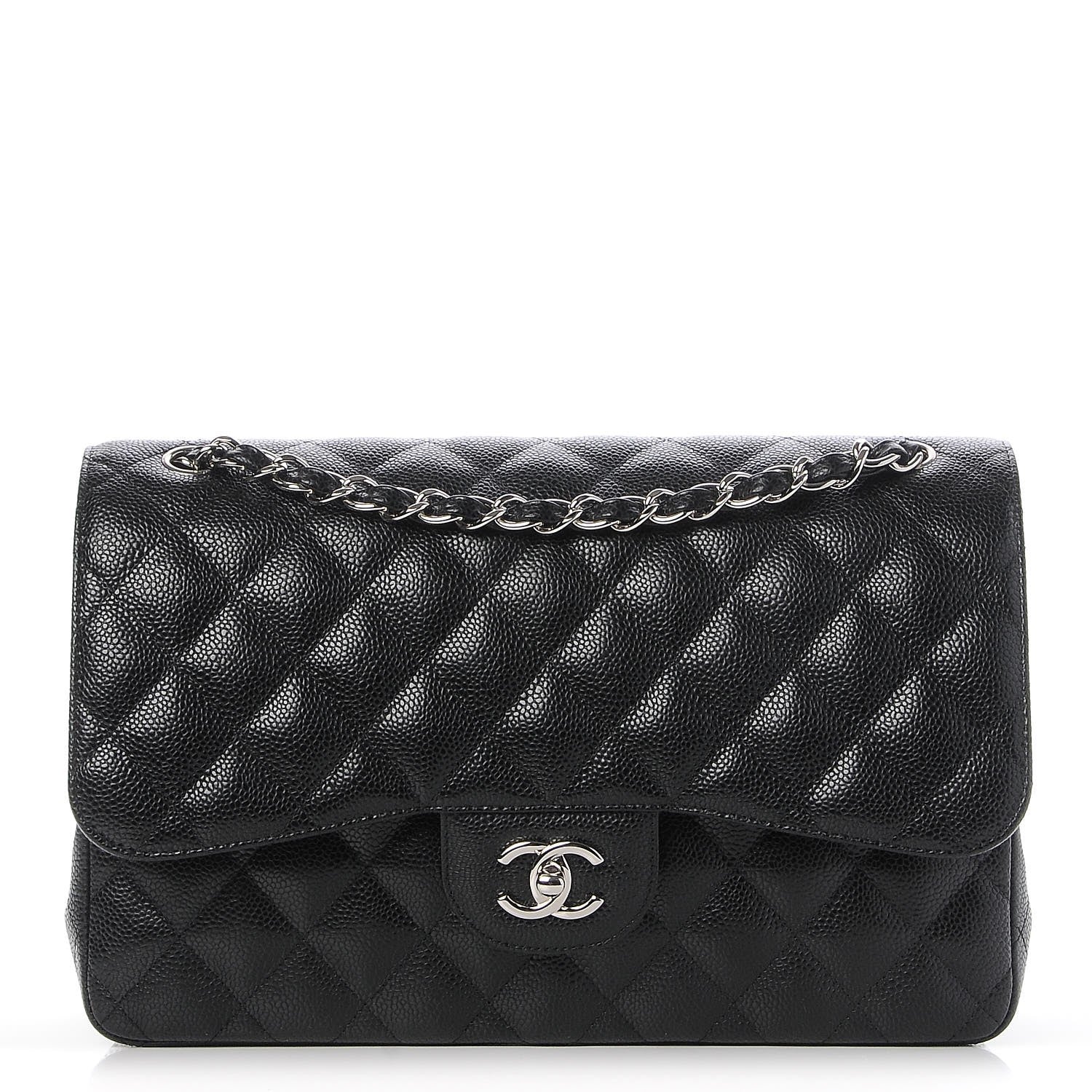 Chanel Caviar Quilted Jumbo Double Flap Black 1 of 9